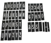 Black Plastic Typographic Stencils for Professional Use