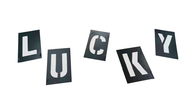 Custom Design Letter and Number Stencil PVC for Public Place Black
