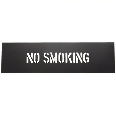 Custom Black No Smoking PVC Plastic Letter Stencil for Public Place