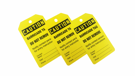 Industrial Plastic Safety Tag With Customization For Different Applications