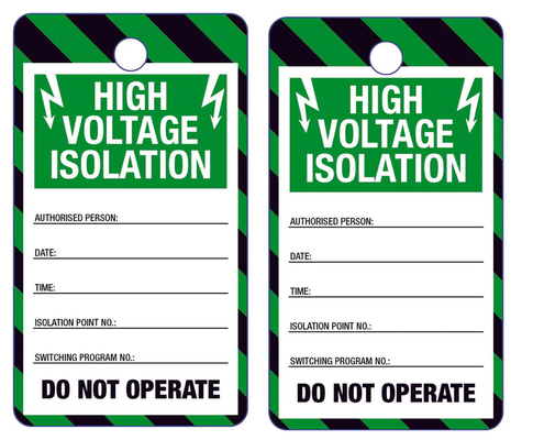 Valve Isolated Tag Polyester  Weatherproof Tearproof Plastic Tag