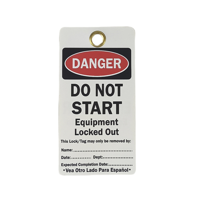 Industry Equipment Locked Out Pvc Safety Lockout Tag Warning Tags