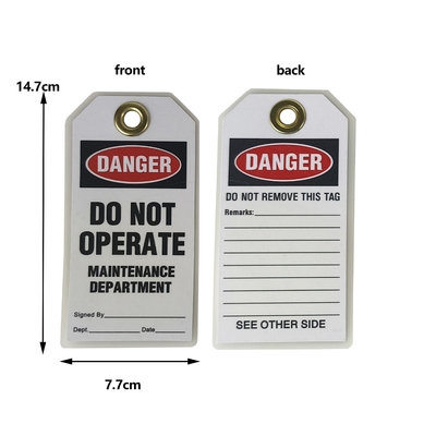 Customize  Laminating Waterproof Plastic Lockout Tagout Danger Tag