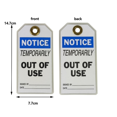 Customize  Laminating Waterproof Plastic Lockout Tagout Danger Tag