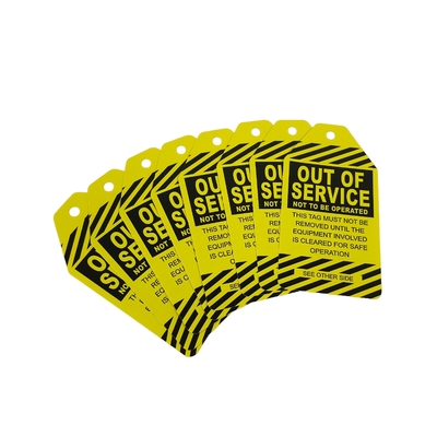 Plastic Safety Lockout Tagout Tags "out of Service " Waterproof Tag