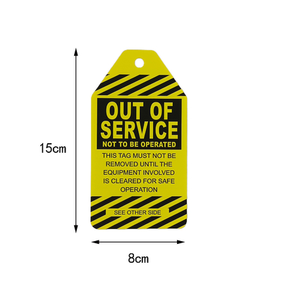 Plastic Safety Lockout Tagout Tags "out of Service " Waterproof Tag