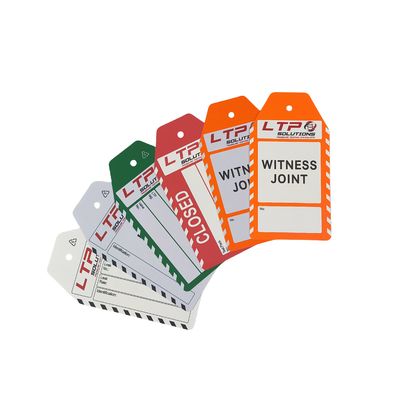 Polypropylene Tag PVC Tear Proof Double Side Printing Plastic Tag for Warning
