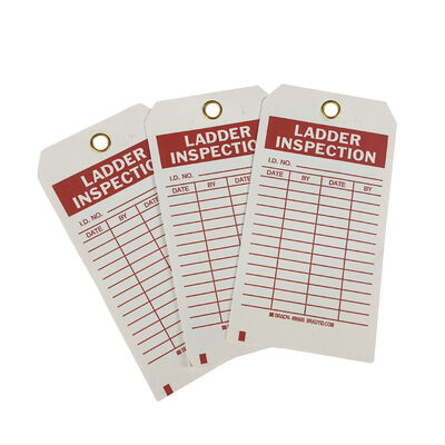 Customized PVC Vinyl Safety Tag Waterproof Tear Resistant UV Resistant Fast Response for Safety Products