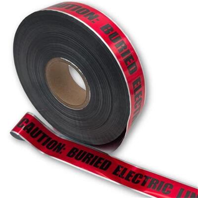 Custom Printed Logo Aluminium Foil Coated PE Underground Detectable Marking Tape Warning tape Barrier Tape