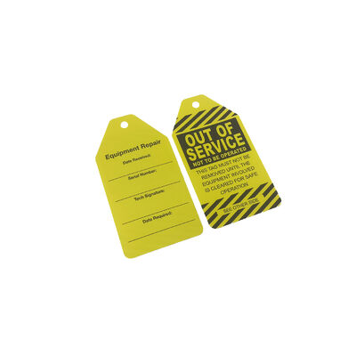 Custom Waterproof PVC Safety Tag with Digital Printing for Lockout Tagout Equipment Warning