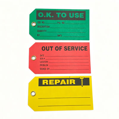 Custom Waterproof PVC Equipment Status LOTO Safety Tag, Machine Maintenance Warning Tag for Lockout Tagout