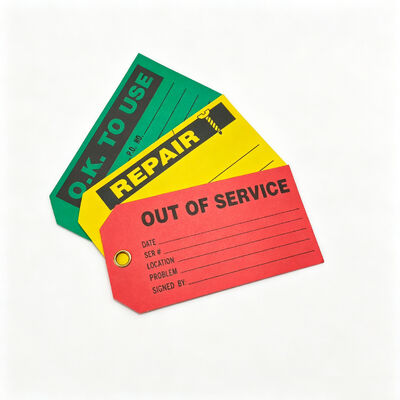 Custom Waterproof PVC Equipment Status LOTO Safety Tag, Machine Maintenance Warning Tag for Lockout Tagout