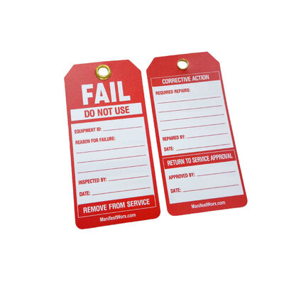 Custom Waterproof PVC Equipment Status LOTO Safety Tag, Machine Maintenance Warning Tag for Lockout Tagout