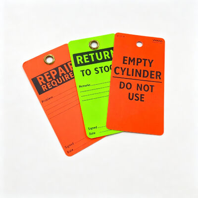 Custom Waterproof PVC Empty Cylinder Do Not Use LOTO Safety Tag, Gas Cylinder Equipment Warning Tag for Lockout Tagout
