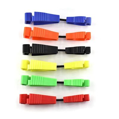 Plastic Glove Clips Custom Logo Printing Durable Work Glove Holder Polyethylene Material Multiple Color and Size Options