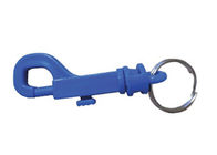 Spring-Loaded Gate Key Ring Clip , Key Chain Holder With Thumb Trigger