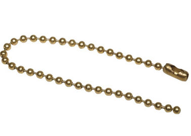 Ball Chain Necklaces Beaded Split Key Rings 100 PK Steel Number 3 Brass Plated