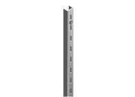 Finish Galvanized Silver Metal Shelving Accessories Single Slotted For Wall Upright Shelf