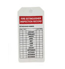 H14.605 Pvc Cardstock Fire Extinguisher Tags Plastic Hang Tag