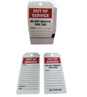 PVC Plastic Roll Safety Lockout Tags Legend " Out Of Service Do Not Remove This Tag "