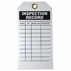5 3/4inx3in Polyester Safety Lockout Inspection Record Tag