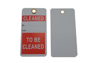 Cleaned Cardstock Lockout Plastic Safety Tag Height 5 3/4 In Width 3 In White
