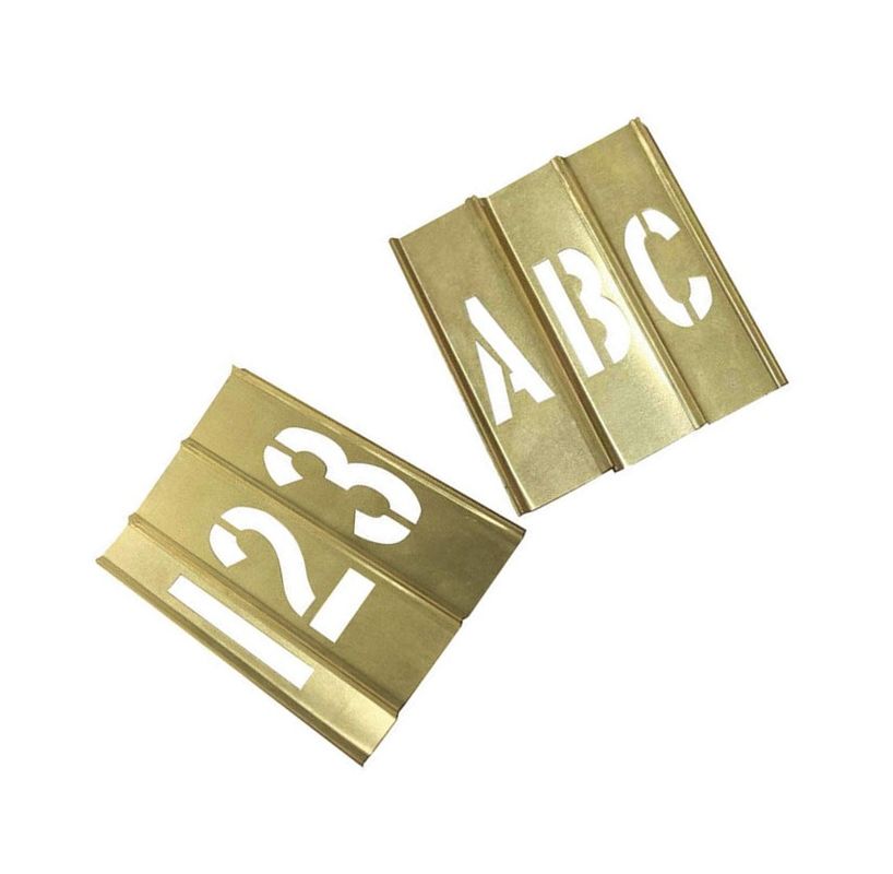 Customized Standard Brass Interlocking Stencils Brass 65 Material