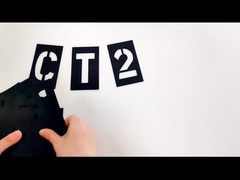 Custom Printing PVC Rectangle Black Number And Letter Stencil For Public