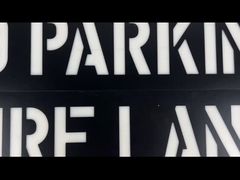 Traffic PVC Plastic Letter Stencil For Public Place Black