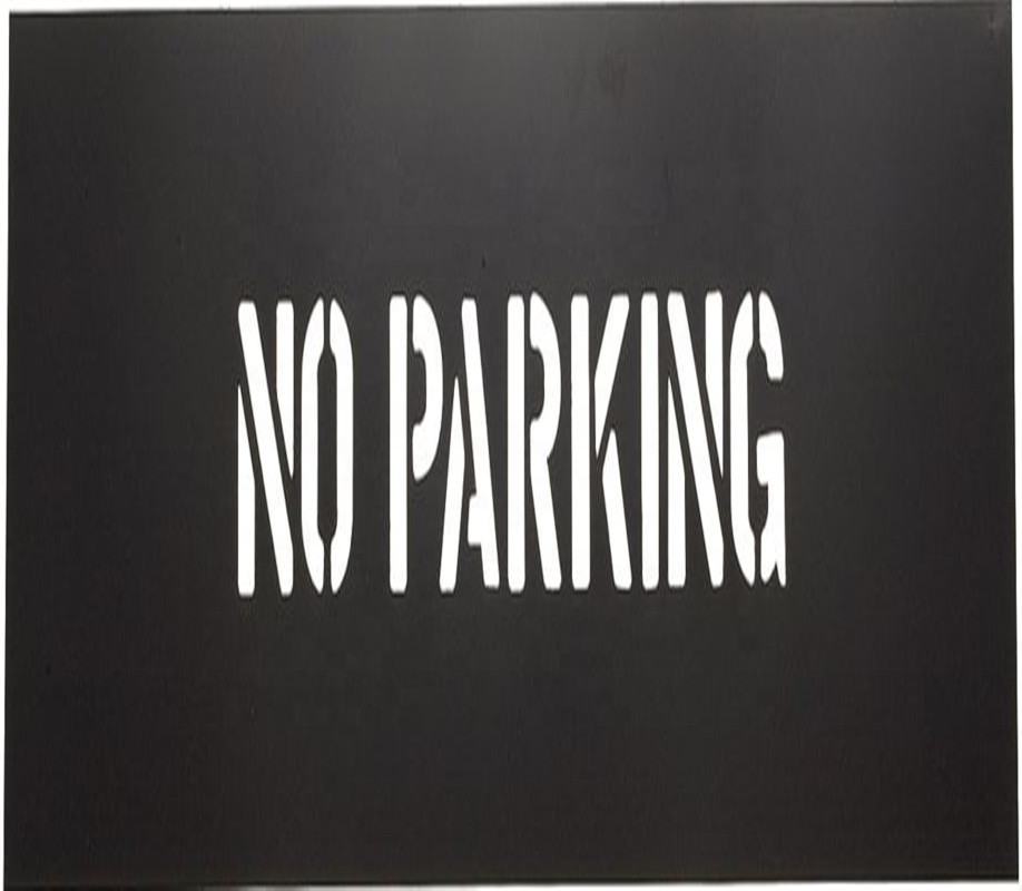 Chemical Resistant No Parking Stencil , Durable Traffic Marking Stencils