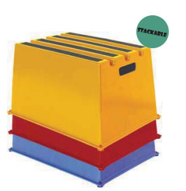 Polyethylene Safety Plastic Single Step Stool Non Slip Stackable