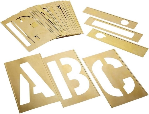 Letter And Number Brass Interlocking Stencil Custom Shaped