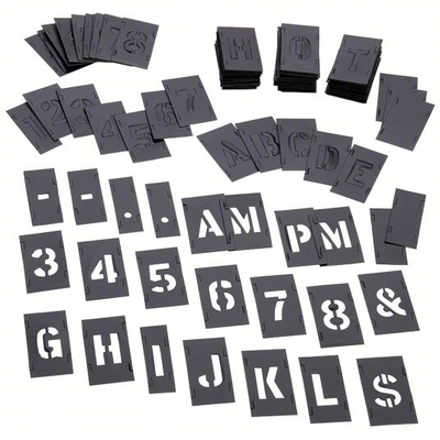 Custom Printing PVC Stencil Number and Letter Rectangle Interlocking Plastic Stencil