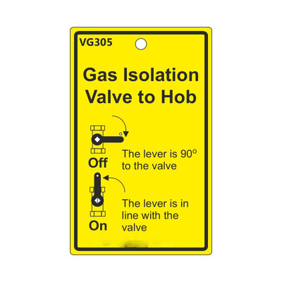 Valve Isolated Tag Polyester  Weatherproof Tearproof Plastic Tag