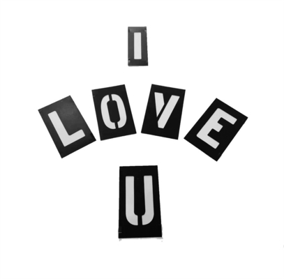 Custom Printed PVC Stencil Black Letter and Number Stencil Die Cutting Stencil