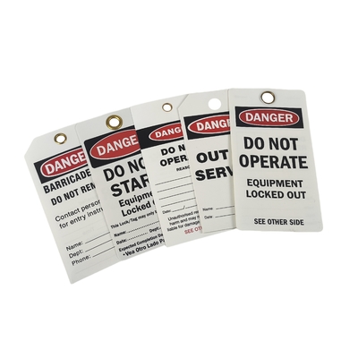 Industry Equipment Locked Out Pvc Safety Lockout Tag Warning Tags
