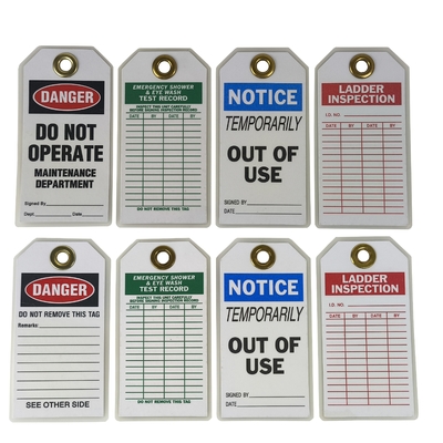 Customize  Laminating Waterproof Plastic Lockout Tagout Danger Tag