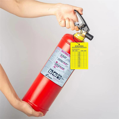 Custom Fire Extinguisher Tag 2-Sided Polyester Safety Plastic Tag