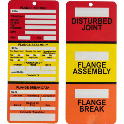 Custom Printed Logo Flange Tag PVC Durable Waterproof Plastic Safety Tag