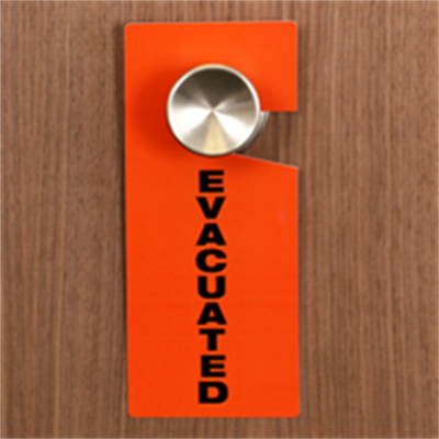 Custom Printed Evacauted Tag PVC Durable Door Knob Door Warning Tag