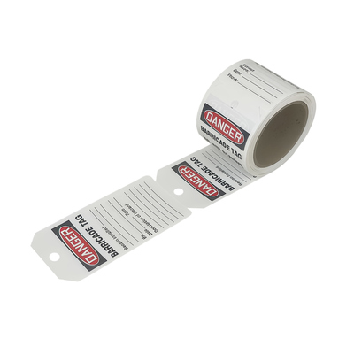 Custom  PVC Loto Lockout Sign Safety Lockout Tagout Tags Waterproof Danger Tags-Roll Pack  Tags