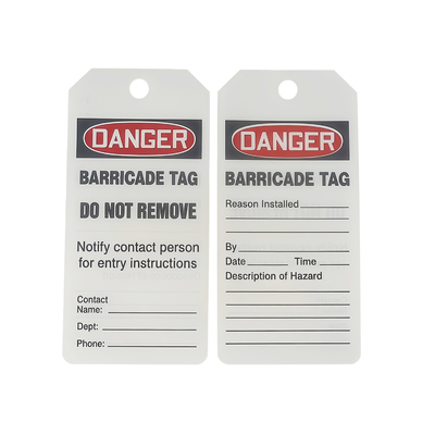Custom  PVC Loto Lockout Sign Safety Lockout Tagout Tags Waterproof Danger Tags-Roll Pack  Tags