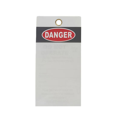 Hot Sale Customized  PVC Safety Warning Tag Water-Proof Plastic Lockout Danger Sign Safety Tag