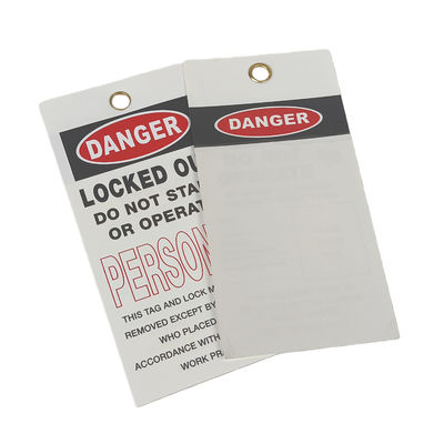 Hot Sale Customized  PVC Safety Warning Tag Water-Proof Plastic Lockout Danger Sign Safety Tag