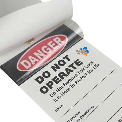 Hot Sale Customized  PVC Safety Warning Tag Water-Proof Plastic Lockout Danger Sign Safety Tag