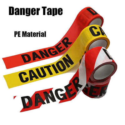 Custom Printed Logo Danger Tape PE Roll Non-adhesive Barricade Tape