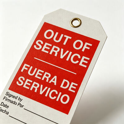 High Quality Industrial PVC Plastic Safety Tag Lockout Danger Identification Tag 