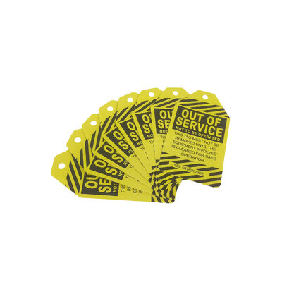 Custom Waterproof PVC Safety Tag with Digital Printing for Lockout Tagout Equipment Warning