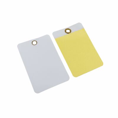 Custom Waterproof PVC Safety Tag with Digital Printing and Transparent Design for Industrial Safety