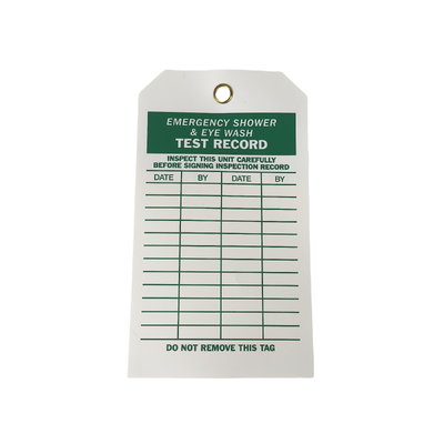 Custom Waterproof PVC Repair Order Hang Tag with Film Lamination for Industrial Safety